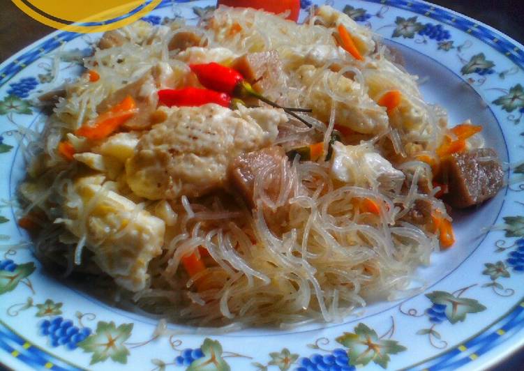 Langkah Menyiapkan Orak arik bihun putih telur Lezat