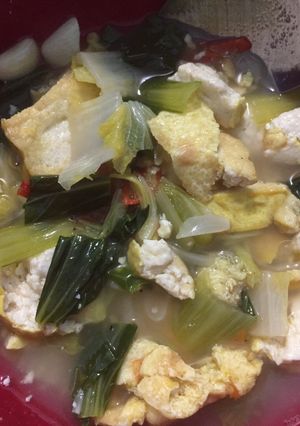 Foto resep Sayur Sawi Tahu Telor