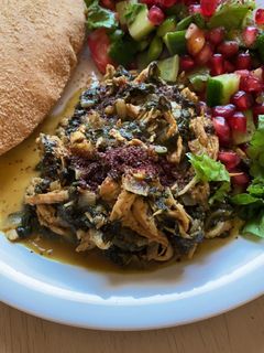 صورة لوصفة سبانخ بالدجاج