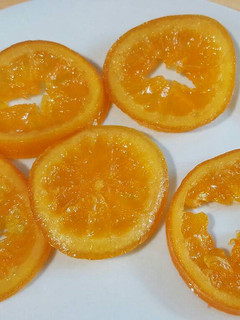 Una foto de Discos de naranjas confitadas