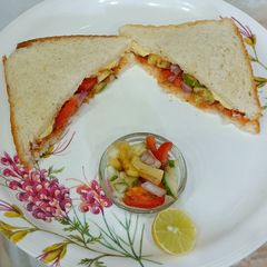 A picture of Fireless Nutritious Veg Sandwich.