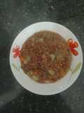 Guisado de frijoles bayos