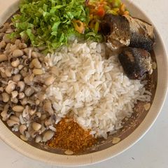 A picture of Rice and beans.