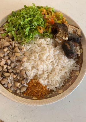 A picture of Rice and beans.