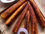 A picture of garlic roasted baby corn
