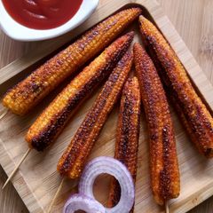 A picture of Pan fried Baby Corn / Baby Corn fry.