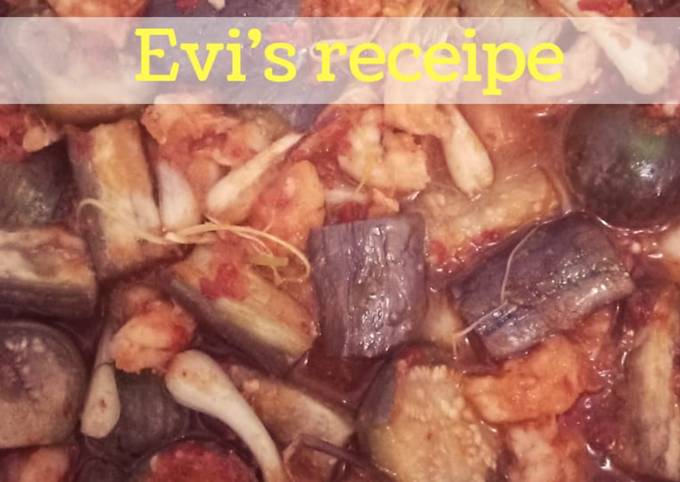 Resep: Sambal Goreng Udang Duo Terong🍆 plus bawang batak🍴 Yang Enak