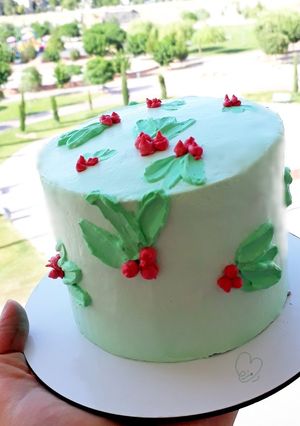 عکسی از دستور مینی کیک ساده با طرح ردبری