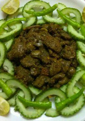 A picture of Mushroom acchar.