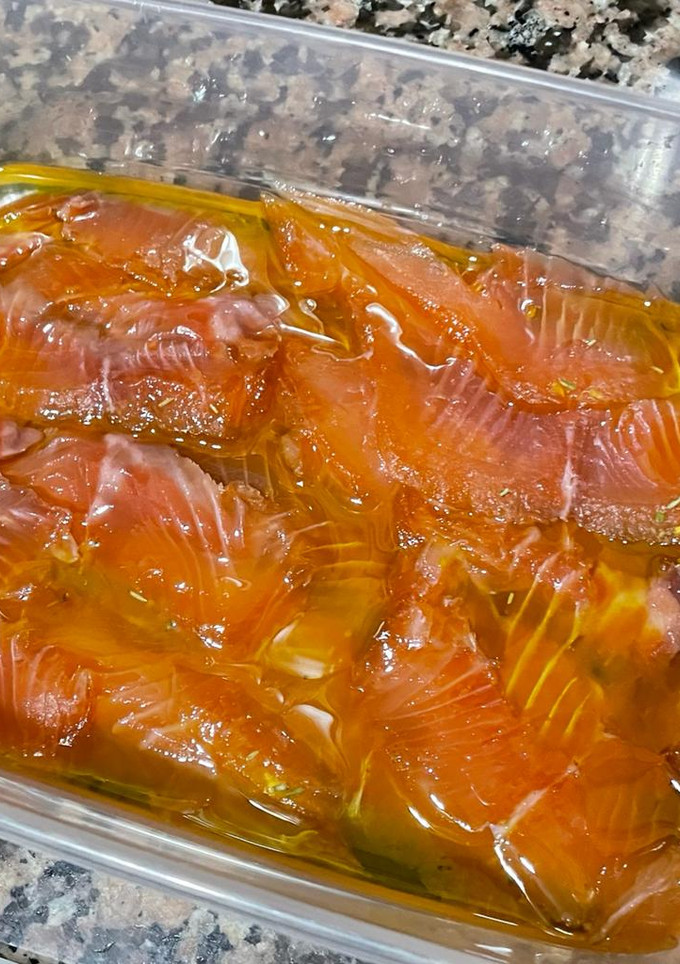 Una foto de Salmón en salazón