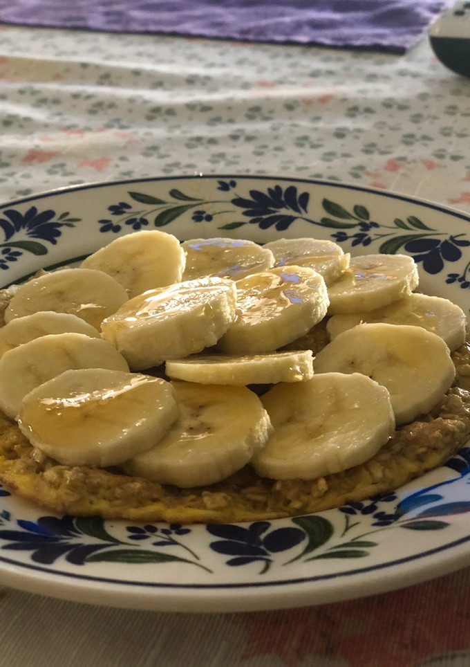 Una foto de Panqueques de avena sin harina ni azúcar