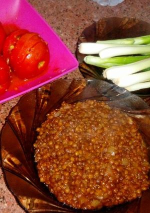 صورة لوصفة عدس بجبه ولا احلى 😋😋