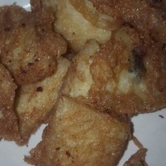 A picture of Fried yam with egg.