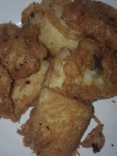A picture of Fried yam with egg.