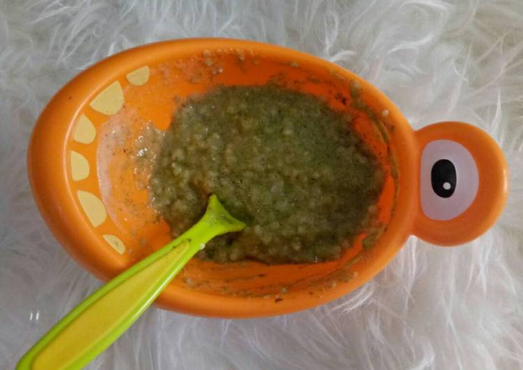 Cara Memasak Bubur nasi bayam tofu kentang (MPASI 7m+) yang Enak