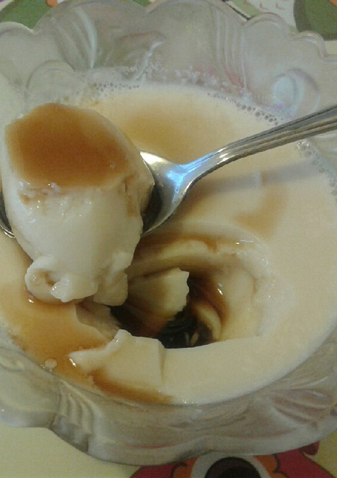 Una foto de Flan de vainilla sin huevo