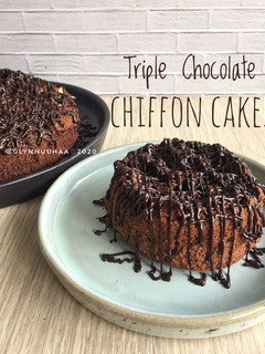 Foto resep Triple Chocolate Chiffon Cake!