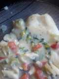 Pejerrey al horno con verduras