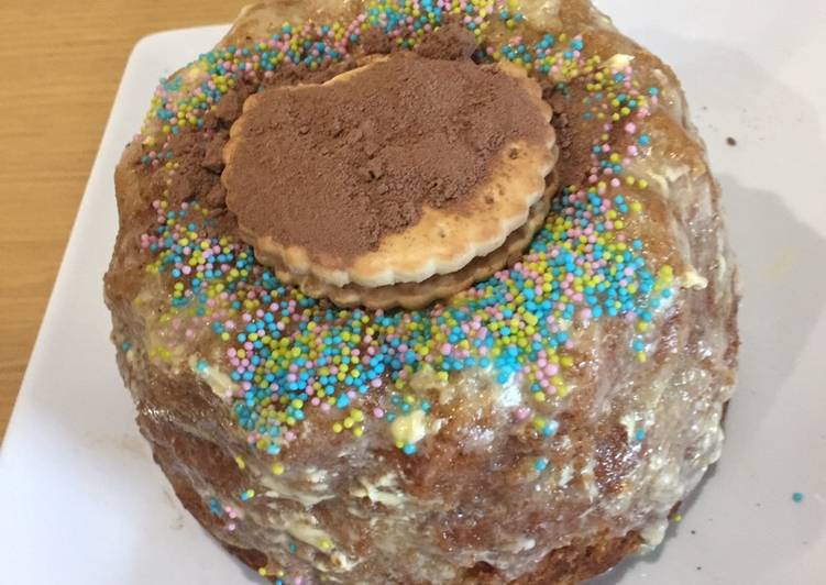 Bizcocho de plátano y galletas
