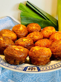 Una foto de Muffins de puerros