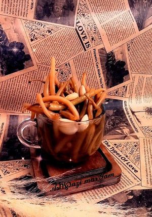 عکسی از دستور ترشی لوبیا سبز 🍀