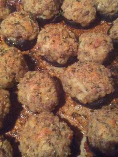 A picture of Garlic and Herb Stuffed Portabella Mushrooms.
