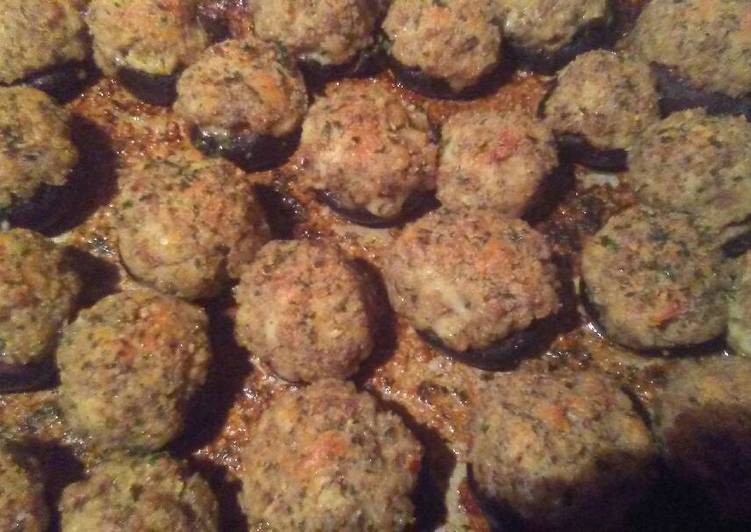 Recipe of Quick Garlic and Herb Stuffed Portabella Mushrooms