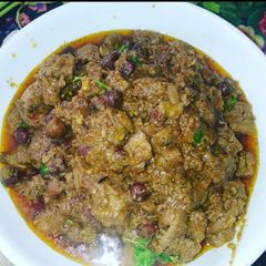 A picture of SOYA CHUNKS MEAL WITH BLACK CHICKPEAS SEMI - GRAVY.