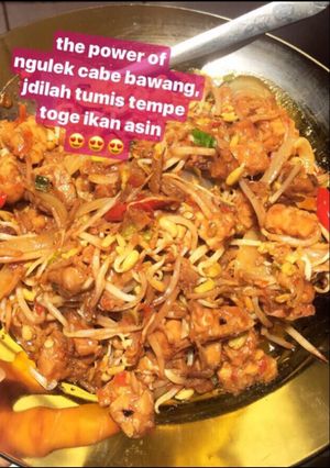 Foto resep Oseng tempe toge ikan asin jambal pedes
