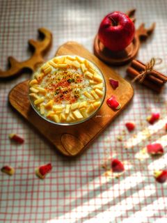 عکسی از دستور دسر شیر و سیب ژاپنی 🍏🍎🥛