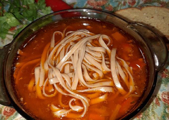 Лагман с гречневой лапшой