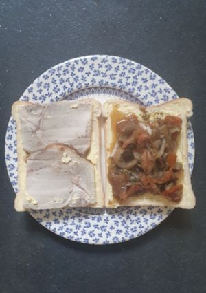 A picture of Salsa Kimchi Roast Pork Sandwich.