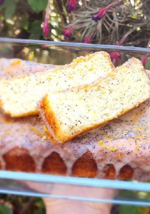 Una foto de Budín de limón y amapolas sin TACC