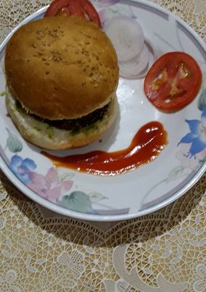 A picture of Healthy veggie Burger.