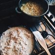 Fideos mostachol con salsa bechamel parisien