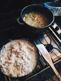Fideos mostachol con salsa bechamel parisien