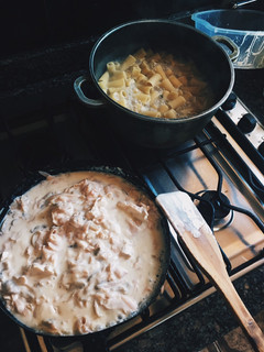 Una foto de Fideos mostachol con salsa bechamel parisien