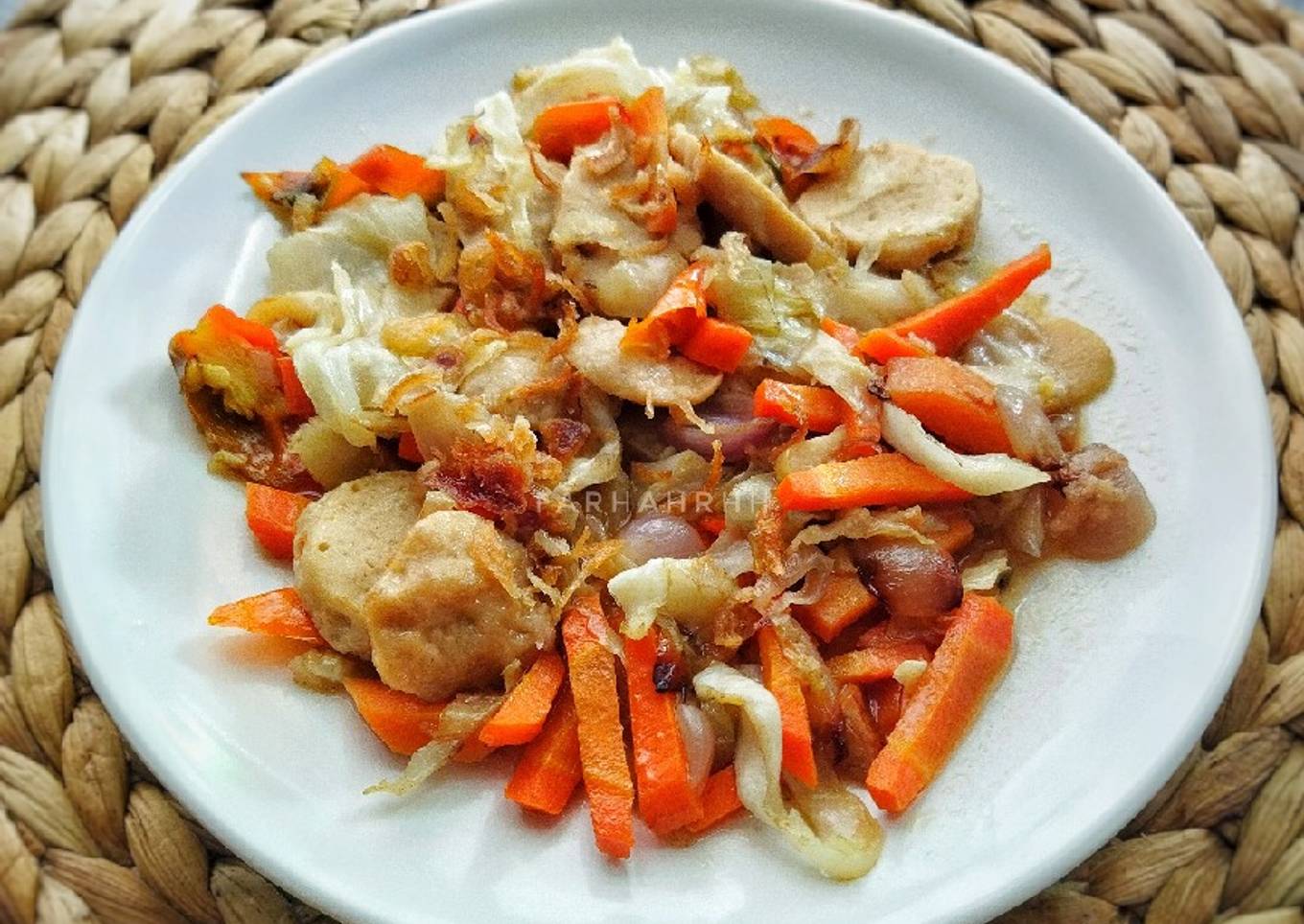 Tumis Pedas Sayur Campur Bakso