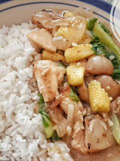 Foto resep Nasi Ayam Cah Jamur
