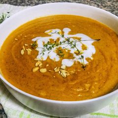 Awesome sweet potato soup A picture of Awesome sweet potato soup.