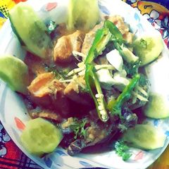 A picture of Green masala karahi.