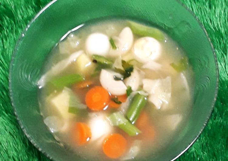 Sup makaroni+puyuh segar