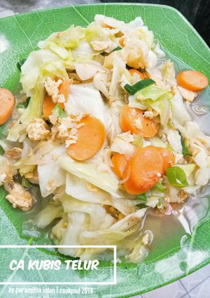 Foto resep Cah kubis telur