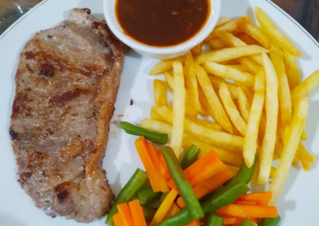 Beef Steak Saos Barbeque ala Rumahan