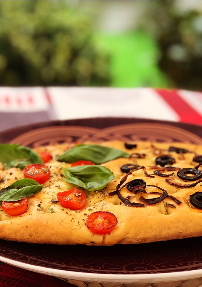 Una foto de Focaccia de dos sabores 😋