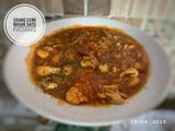 Udang-cumi masak saos Padang