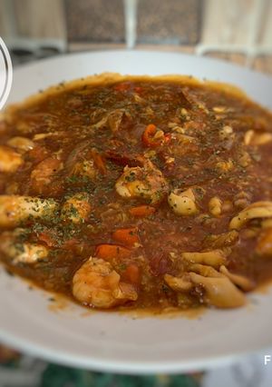 Foto resep Udang-cumi masak saos Padang