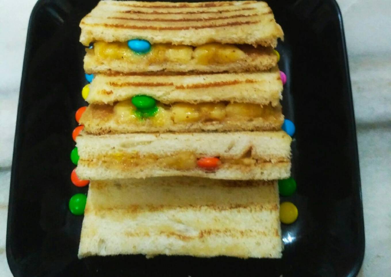 Peanut butter and banana sandwich