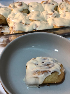 A picture of Soft Cinnamon Rolls with Cream Cheese Frosting.