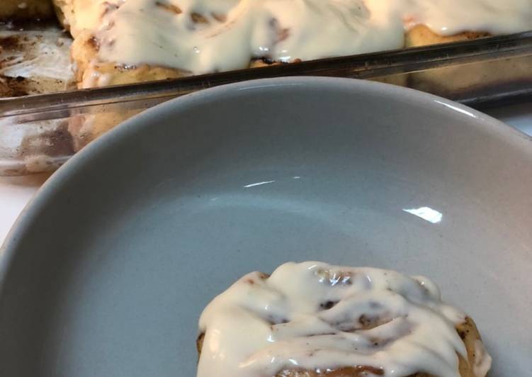 Steps to Make Speedy Soft Cinnamon Rolls with Cream Cheese Frosting